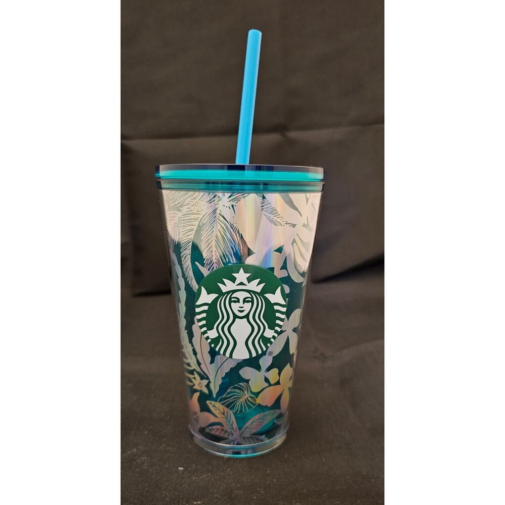 NWT Starbucks Grande Tropical Iridescent Tumbler